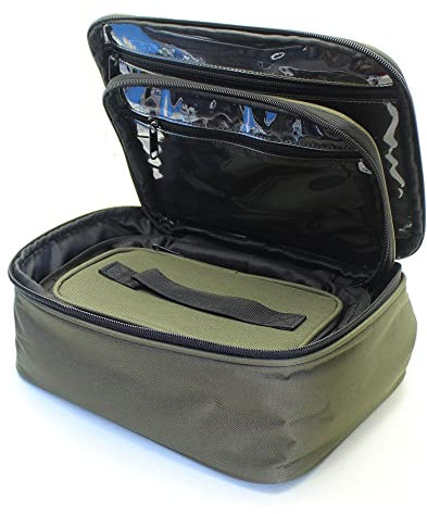 Rigtrip Gepolsterte Tasche für Karpfenangeln, Köderzubehör, Gepäck, Gewichte, Aufbewahrungstasche (klein)