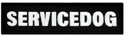 Café Viereck ® Hundehalsband Hundegeschirr Patch für Hunde mit Klett - 11 x 3 cm (Servicedog)