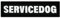 Café Viereck ® Hundehalsband Hundegeschirr Patch für Hunde mit Klett - 11 x 3 cm (Servicedog)