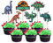 SYKYCTCY 36 Pack Dinosaur Cupcake Toppers Roar Rex Cupcake Picks for Boys Kids Dinosaur Birthday Baby Shower Party Cake Decorations Supplies