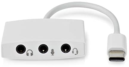 NEDIS USB-C™ Adapter, Splitter for Headphone Microphone and Headset, 3.5mm Jack Connection
