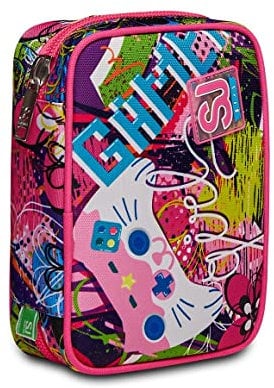 SJ GANG STYLE JAM GANG Astuccio Speed Pad Bambine e Ragazze, Multicolore, 15 x 21 x 7 cm