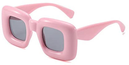 Aiweijia Lustige Sonnenbrillen Frauen, Rechteck dicker Rahmen aufblasbare Fun Sonnenbrillen Männer, UV-400 Schutz Festival Party Sonnenbrillen