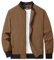 MAGCOMSEN Herren Bomberjacke Frühling Herbst Windbreaker Jacke Klassik Leicht Arbeitsjacke Männer Reißverschluss Baseballjacke Bequeme Freizeit Sportjacke US Army Outdoorjacke Braun M