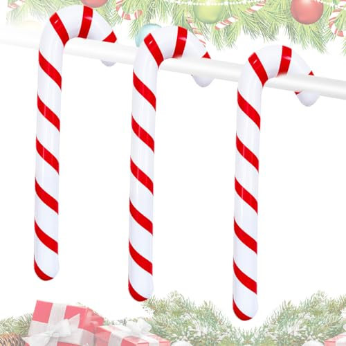 Folienballon Zuckerstangen, Aufblasbare Weihnachtsstöcke, Luftballons Weihnachten, Ballon Süßigkeiten, für Geburtstag Party Weihnachtsfeiern Dekoration Geschenk