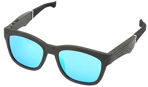 Topiky Bone Conduction Smart Glasses, Bluetooth Audio Sunglasses for Men Women, Open Ear Sound with Mic, Blue Light Filter, Polarized Lens, One Touch Control, Listen Music and Calls