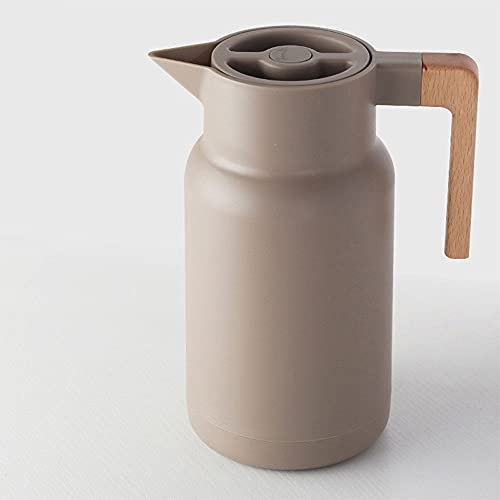 ZYMEN Frascos de vacío de Vidrio, Termo Aislante de 1L, Bote para Agua Caliente doméstico Grande, hervidor de Agua para Oficina, Calentador térmico de café, Botellas de Doble Pared.(Color : A)