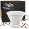 Creano Filtro per caffè in porcellana, misura 4, per sacchetti filtranti, misura 1 x 4, bianco