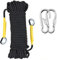 Gangying Kletterseil 8mm,Statisches Kletterseil 10m Outdoor Seil Feuerrettungs Fallschirm Seil Geflecht Nylon Seil mit 2 Stahlhaken für Wandern Outdoor Bergsteigen Sport Camping