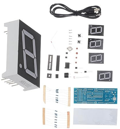 WOFASHPURET Digitale Led-Uhr Scm-mikrocomputeruhr mit Multifunktionsmodul Komponenten zum Zusammenbau Handwerklich Präzise Gefertigt Schadstofffrei und Langlebig