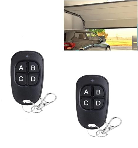 SIGANDG 2 X Mando A Distancia Universal para Puerta,Distancia PortáTiles 433,92Mhz Compatible con Marantec Digital D302 | D304 | D313,Control Remoto InaláMbrico Universal para Puerta De Garaje(Negro)