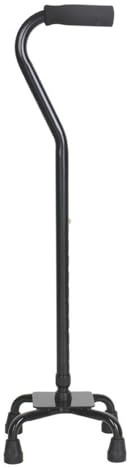 Ergonomischer Vierfuß Gehstock DynaSun F307 Gehstock, Gehhilfe Verstellbarer mit 4 Füßen – Vierfußgehhilfe Krücken Spazierstock mit großem Abstand, mit weichem, gepolstertem Handgriff für Senioren