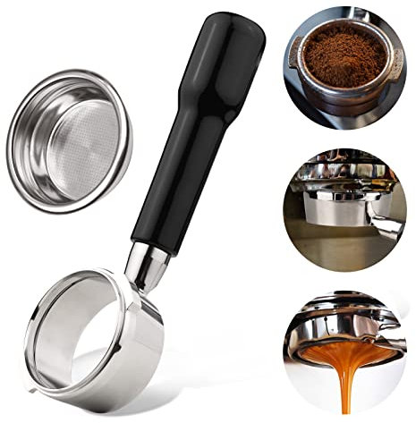 kosingna 58mm 2 Ears Stainless Steel Bottomless Naked Portlter Plastic Coffee Handle Cup Filter Basket for GAGGIA CLASSIC EVOLUTION ESPRESSO CLASSIC NEW