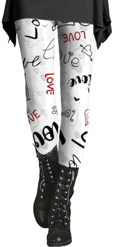 KKvoPiQ Rucksack Kaufen Damen Straight Leg Yoga Leggings Mit Taschen - Hohe Taille Thermohose Elastische Hose Sporthose Valentine Love Yogahose - Freizeithose Strumpfhosen Strumpfhose Mit Herzen