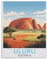 Uluru Vintage Travel Poster Australia，paper Jigsaw Puzzle 1000 Pieces Adult Toys Decompression Game（38x26cm）-D60
