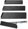 Juego de 3 fundas protectoras para cuchillos de cocinero, protector de hoja para cuchillos, protector de cuchilla negro, funda universal para cuchillos con longitud de hoja de hasta 22 cm, Negro ,