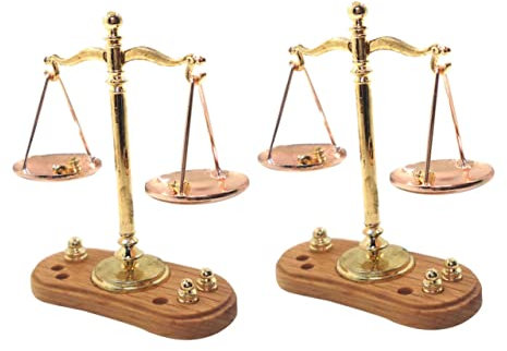 TOYANDONA 2stücke Miniatur-küchenwaage Spielzeug für Puppenhaus Waage Zubehör im Maßstab für Junge Mädchen Puppenhausdekoration mit Realistischer Form Kompakt und Fein Gearbeitet
