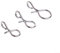 ZWEquipint 50Pcs Fly Fishing Snap Hooks,Stainless Steel Quick Change Links Connectors,For Fishing Equipment Accessories,S M L Sizes(M)