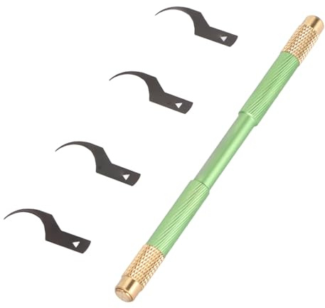 TOPINCN CPU Glue Remover Knife Set, Multifunctional Chip Repair Knife Set Aluminum Alloy Repair Tool with 4 Blades for IOS Cell Phone Motherboard Repair
