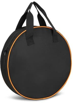 Waterproof Heavy Duty Cable Storage Bag Camping Cable Organiser Bag-Large Capacity, Campervan Caravan Hook-Up Lead Organiser Case Ideal EV Charging Cable Storage Bag for Car,Caravan (With orange edge)