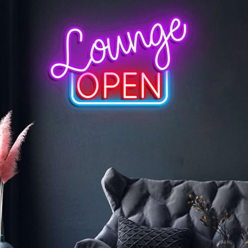 Xusdamyj Lounge offen Led Neon Schild Lounge Zimmer Dekoration Markt Shop Dekor Maßgefertigtes Neonlicht