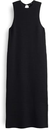 someday Damen Midikleid | Quila Strickkleid in luftiger Netzstruktur Black, 40