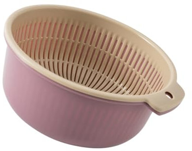 GRIRIW 1 pieza Cesta Drenaje Doble Capa Multifuncional para con Filtro Limpio Almacenamiento y Escurrido Diseño Rápido de Drenaje Color Grande