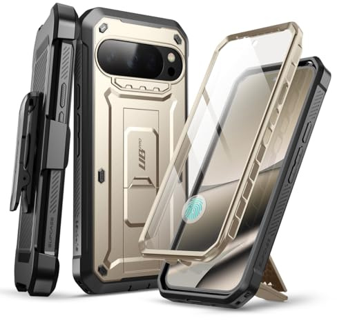 SUPCASE for Google Pixel 10 Pro XL Case with Screen Protector (Unicorn Beetle Pro), [Built-in Stand & Belt-Clip] [Military-Grade Protection] Full Body Phone Case for Pixel 10 Pro XL 2025