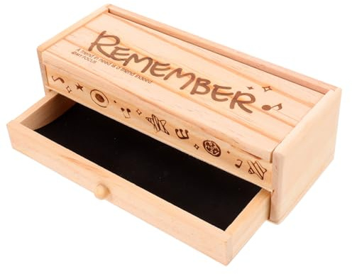 Holz Stifteetui Organizer mit Doppellagiger Aufbewahrungsbox für Schüler