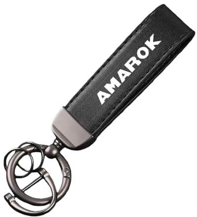 SDYAYFGE Schlüsselanhänger Auto,für AMAROK Leder Schlüsselring Metall Autoschlüsselbund Logo Ersat Zubehör personalisiert Geschenke,B