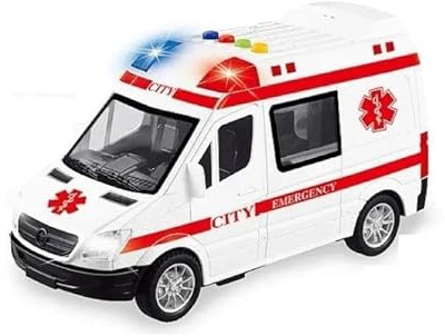Krankenwagen mit sich öffnenden Türen Licht, Ton