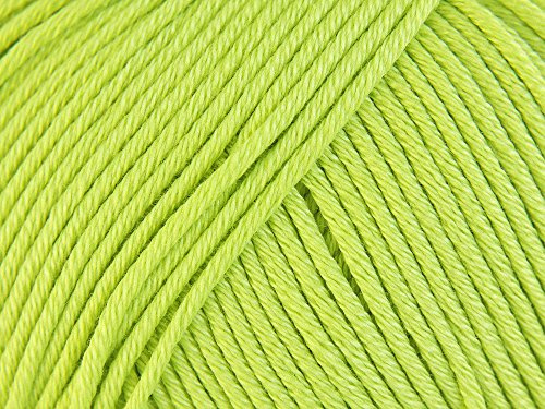 Rico Design Essentials doppelt gestrickt Garn, 100% Baumwolle, Pistazie