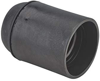 Douille ampoule - Soquet ampoule - Douille lumière - Douille de lampe - Raccord électrique - Douille de chantier - Douille E27 Chem Lisse Raccord 10mm Noir - Debflex - 712660