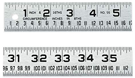 Crescent Lufkin 954FTN 1-1/4 x 4' Tinner's Circumference Steel Rule