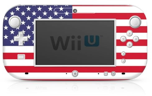 DeinDesign Skin kompatibel mit Nintendo Wii U Gamepad Folie Sticker USA Flagge Flaggen