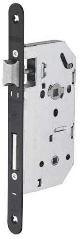Serrure MONOMAX NF Axe 50 Version Condamnation - Coffre Galvanisé, Têtière Époxy Noir Granité - Modèle Encastrable pour Porte d'Entrée - Made in France - Finition Noire - THIRARD