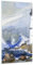 Bilder auf Glas Leuchtturm Wasser Illustration Welle Glasbild 45x80cm Wandbilder Dekoration Wohnzimmer Schlafzimmer Küche Deko Klein Wanddeko Bild im Glas Wand Kunstdruck Art Modern Wall GPA45x80-2997