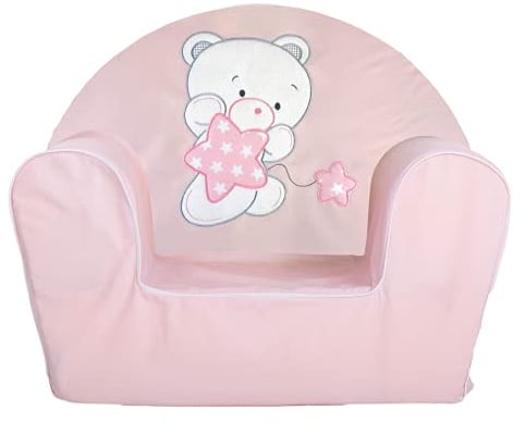 Zzcostume Sessel mit Teddybär und Sternen, Rosa