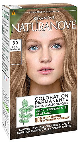 Keranove Naturanove Tinte Natural sin amoniaco | Nº8.0 Rubio luminoso | Con ingredientes de origen natural.