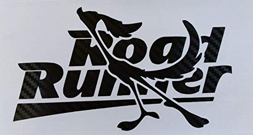 SUPERSTICKI Road Runner Carbon Auto Aufkleber Tuning ca 20cm Autoaufkleber Hochleistungsfolie für alle glatten Flächen UV und Waschanlagenfest Tuning Profi Qualität