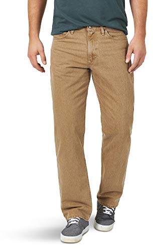Wrangler Authentics Men's Classic 5-Pocket Relaxed Fit Cotton Jean, Khaki, 28W x 30L