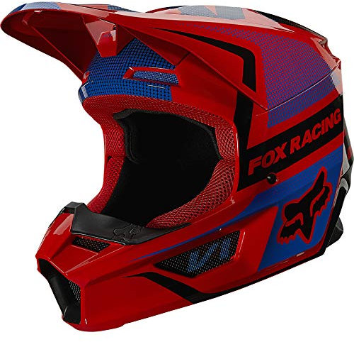 FOX V1 Oktiv Jugend Motocross Helm (Red,S (47/48))