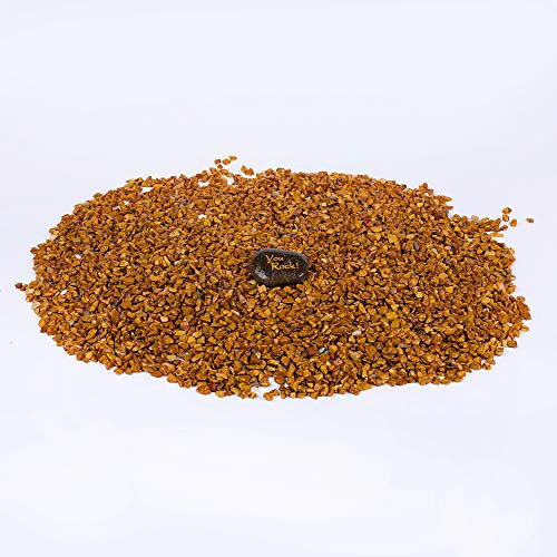 ROCKIMPACT 5 kg Erbskies, Trommelsteine, polierter Naturstein, kleine Kieselsteine, professionell für Bonsai-Pflanztopf, Glücksbambus, Sukkulenten, Aquarium, Terrarium, Kinderbasteleien, 9,5 mm (gelb)