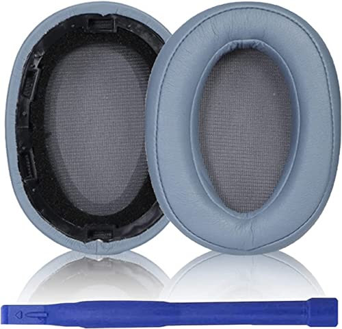 Aiivioll Ersatz-Ohrpolster Kompatibel mit Sony MDR-100ABN WH-H900N Kopfhörern Ohrpolster Ohrpolster, Ohrmuscheln, Ohrpolster Protein PU-Leder-Ohrpolster Reparaturteile(Moonlight Blue)