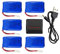 Lot de 5 batteries au lithium 3,7 V 600 mAh avec chargeur 5 en 1 pour drone Syma X9 Quadcopter