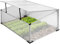 ECD Germany Mini Serre de Jardin sans Fond à 2 Trappes 100x60x40 cm en Polycarbonate Transparent Châssis de Couche en Aluminium Résistant aux Intempéries et UV pour Fleurs Légumes Fruits Plantes