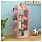 jbshop Bücherregal Raumteiler 4-Tier-offener Regal-Bücherregal stilvolles süßes Kind Bücherregal 23.6in Runder drehbares Chassis Bücherregal Büroregal Aktenregal Ordnerregal (Color : White)