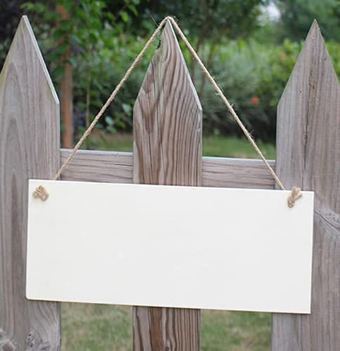 Unlackiertes Holzschild, blanko, zum Aufhängen, Holzschild, Bastelarbeiten, Holz, für Heimwerker, Tür, Wanddekoration, Urlaubsdekoration, 10 x 20 cm, 4 Stück