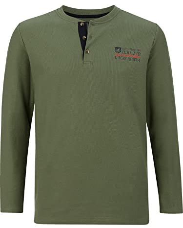 Jan Vanderstorm Herren Langarmshirt Ivor Oliv, XL - 56/58