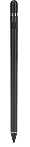 Stylet Actif, Crayon Numérique Rechargeable pour écrans Tactiles, Stylet Capacitif en Aluminium pour Dessin, écriture, Compatible avec Téléphone Portable/Tablette iOS(Le Noir)